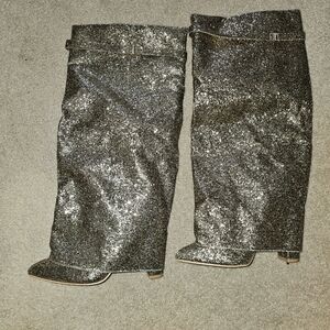 Public Desire Silver Heeled Boots